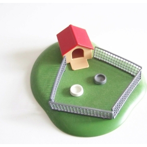 PLAYMOBIL (T1108) FERME - Maison Toit Rouge & Enclos Hamster Cochon d'Inde 3210