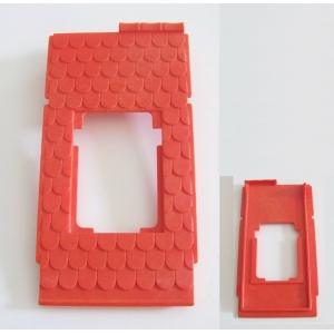 PLAYMOBIL (L3354) MOYEN-AGE - Pan de Toit Rouge Ouvert Fenêtre Maison 4300