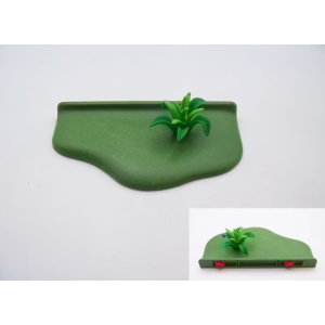 PLAYMOBIL (T21149) CENTRE EQUESTRE - Plaque Herbe avec Plante Entrée Box 4190
