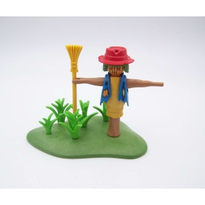 PLAYMOBIL (T2280) FERME - Epouvantail Base Verte & Plantes 3823 Complet
