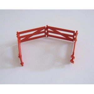 PLAYMOBIL (T2269) FERME - Lot de 4 Barrières Clôtures Brun 4142 5765