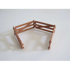 PLAYMOBIL (T2263) FERME - Lot de 4 Barrières Clôtures Marron Clair 6936