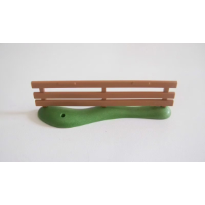 PLAYMOBIL (T2261) FERME - Barrière Marron sur Socle Vert 5119 5122