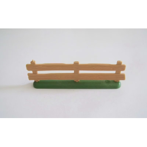 PLAYMOBIL (T2260) FERME - Barrière Marron Clair sur Socle Vert 4207