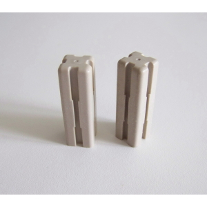 PLAYMOBIL (T2201) FERME - Lot de 2 Poteaux Piliers Gris Barrière Orange 3072