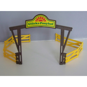 PLAYMOBIL (T2225) CENTRE EQUESTRE - Entrée Ecole Equitation & 8 Barrières 3436