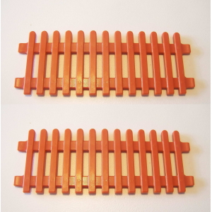 PLAYMOBIL (T2202) FERME - Lot de 2 Barrières Orange 3072
