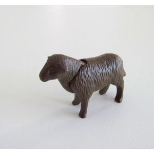 PLAYMOBIL (T3127) FERME - Mouton Marron Foncé du Berger 3824