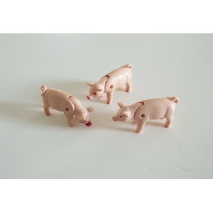 PLAYMOBIL (T3139) FERME - Lot de 3 Petits Cochons (marques de feutre)