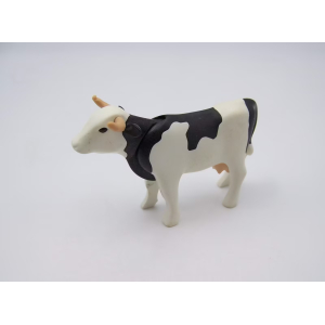 PLAYMOBIL (T3173) FERME - Vache Blanche Tachetée Noir (Jaunie)