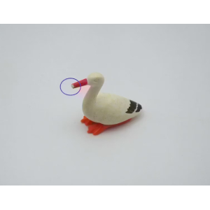 PLAYMOBIL (T3115) FERME - Cigogne Position Assise 3716 (Abimée Cassé)