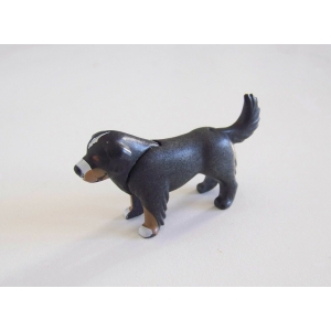 PLAYMOBIL (T3180) FERME - Chien Bouvier Bernois Noir avec Taches Marron & Blanc