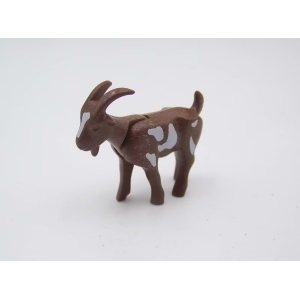 PLAYMOBIL (T3156) FERME - Bouc Marron Tacheté Blanc 3367 3638 4516 6624