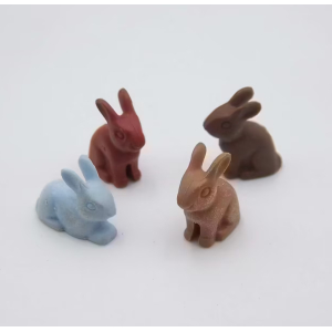 PLAYMOBIL (T3133) FERME - Lot de 4 Petits Lapins Marron Clair & Bleu