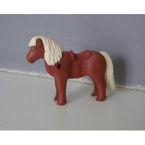 PLAYMOBIL (T3129) FERME & CENTRE EQUESTRE - Poney Brun Uni