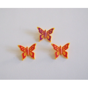 PLAYMOBIL (T3121) FERME - Lot de 3 Papillons Multicolores (2 différents)
