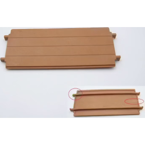 PLAYMOBIL (L33c14) MOYEN-AGE - Plancher Rectangle Marron 1 Connecteur Cassé
