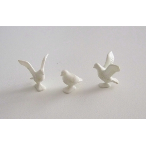PLAYMOBIL (T3104) FERME & EQUESTRE - Lot de 3 Pigeons Blancs