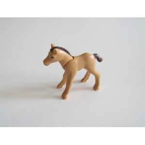 PLAYMOBIL (T3170) FERME - Poulain Beige Crinière Marron 3243 4066 4188 5221 5373