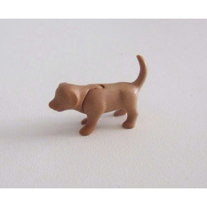 PLAYMOBIL (T3105) FERME & EQUESTRE - Chiot Marron Queue Levée