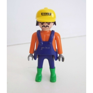 PLAYMOBIL (T3211) FERME - Fermier "Billy" Conducteur Tracteur 3178 usé