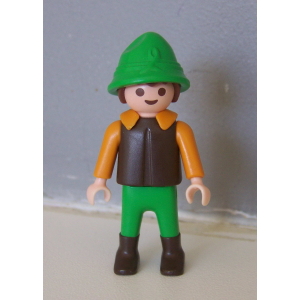 PLAYMOBIL (T3205) FERME - Petit Garçon de Ferme Chariot 3735