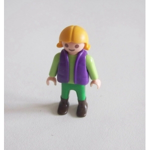 PLAYMOBIL (T3235) FERME - Petite Fille Doudonne Pantalon Marron Bottes 4571