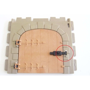 PLAYMOBIL (L33c06) MOYEN-AGE - Grande Porte Contour Pierre Jauni Cassée