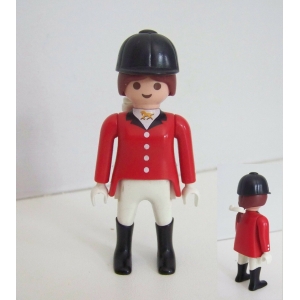 PLAYMOBIL (T3266) CENTRE EQUESTRE - Cavalière Tenue Rouge Concours 4185