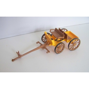 PLAYMOBIL (T4153) FERME - Calèche Carriole Orange & Marron 4186
