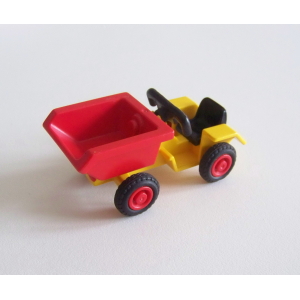 PLAYMOBIL (T4126) FERME - Tracteur Jaune avec Benne Basculante Rouge Enfant 4600