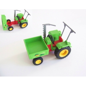 PLAYMOBIL (T4144) FERME - Tracteur Vert & Rouge avec Benne Avant Basculante 3074