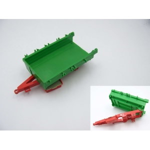 PLAYMOBIL (T4132) FERME - Remorque Tracteur Verte 3501 Vintage  EN l'ETAT
