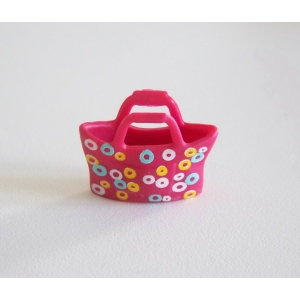 PLAYMOBIL (Z159) PLAGE - Grand Sac Cabas Rose à Motifs