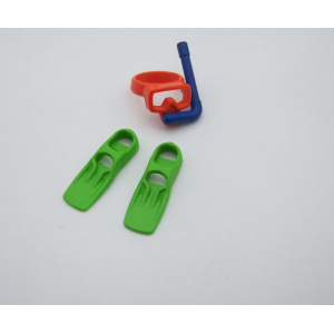 PLAYMOBIL (Z131) MER - Masque avec Tuba & Palmes Vert pour Enfant