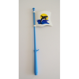 PLAYMOBIL (Z113) MER - Mat Bleu & Drapeau Orque Couche de Soleil 3865