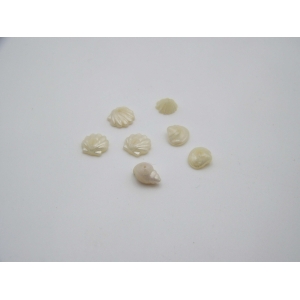 PLAYMOBIL (Z1100) PLAGE - Lot de 7 Coquillages Blancs