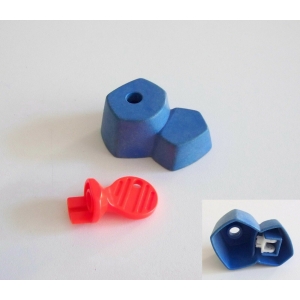 PLAYMOBIL (Z115) MER - Décor Rocher Bleu avec Attaches Dessous & Clé 3951 3953