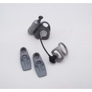 PLAYMOBIL (Z167) MER - Gris Matériel de Plongée Gris Masque Bouteilles Palmes
