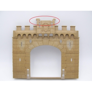PLAYMOBIL (L33c07) MOYEN-AGE - Façade du Pont Levis Chateau 3666 Jaunie Cassée