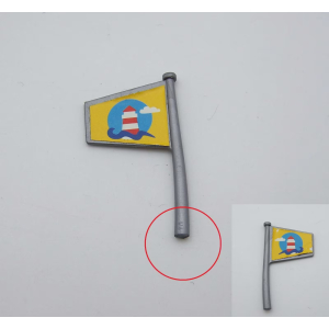 PLAYMOBIL (Z295) MER - Drapeau Jaune Bateau de Plaisance Hors Bord 4144 Cassé