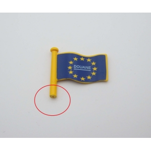 PLAYMOBIL (Z252) MER - Drapeau Jaune Vedette des Douanes 4471 (cassé)