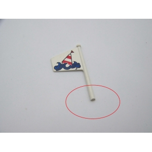 PLAYMOBIL (Z2141) MER - Drapeau Blanc Bateau de Plaisance Hors Bord 3225 Cassé