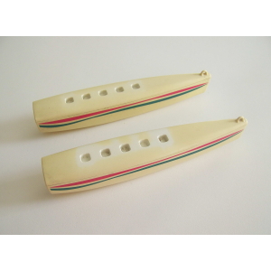PLAYMOBIL (Z2c11) MER - Lot de 2 Flotteurs pour Catamaran 3183 - Abimés, Jaunis