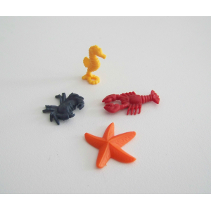 PLAYMOBIL (Z308) MER - Lot de Crabe, Etoile de Mer, Hippocampe & Homard Rouge
