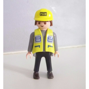 PLAYMOBIL (Z395) PORT - Ouvrier Zone de Chargement Portuaire P&M 4135
