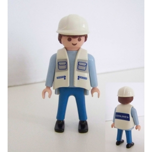 PLAYMOBIL (Z374) MER - Employé Société Conlines Chariot Elévateur HM500 4476