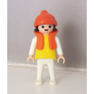 PLAYMOBIL (Z366) MER - Petite Fille Jaune Gilet Sauvetage Voilier 3138
