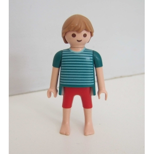 PLAYMOBIL (Z3148) MER - Homme Tee-Shirt Vert & Short Rouge 5334 5583