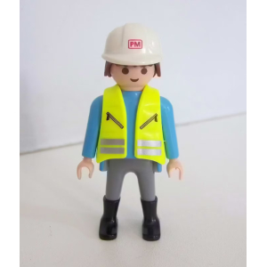 PLAYMOBIL (Z3156) PORT - Ouvrier Chef Zone de Chargement Portuaire P&M 4135